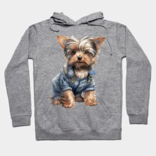 Farmer Yorkshire Terrier Dog Hoodie